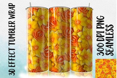 3D Daffodil Tumbler Wrap 2