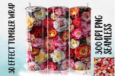 3D Camellia Tumbler Wrap 2