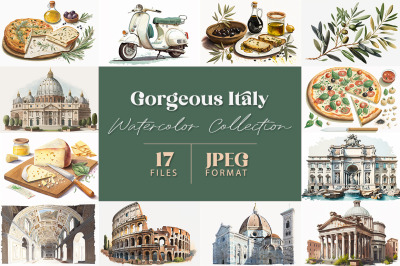 Gorgeous Italy Watercolor Collection