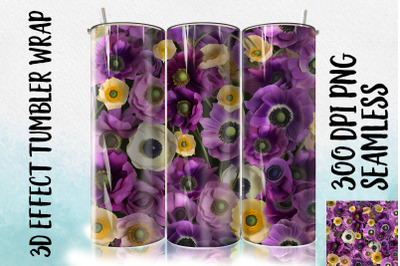 3D Anemone Tumbler Wrap 2