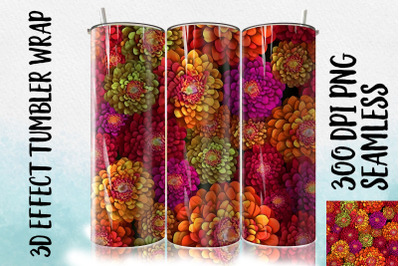 3D Zinnia Tumbler Wrap 3