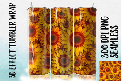 3D Sunflower Tumbler Wrap 3