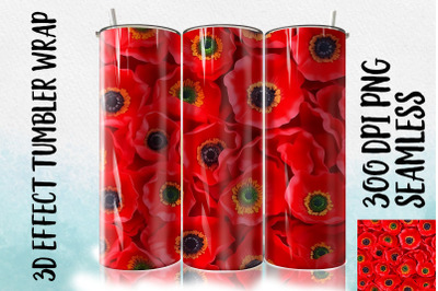 3D Poppy Tumbler Wrap 3