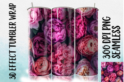 3D Peony Tumbler Wrap 2