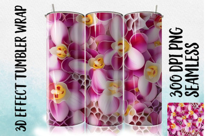 3D Orchid Tumbler Wrap 2