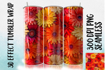 3D Gerbera Tumbler Wrap 3