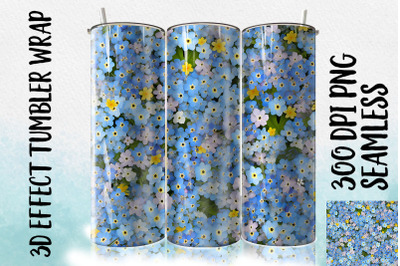 3D Forget-me-not Tumbler Wrap 2