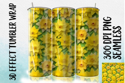 3D Daffodil Tumbler Wrap 3