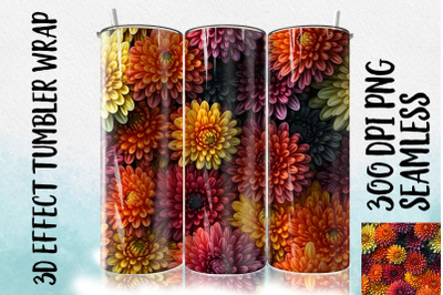 3D Chrysanthemum Tumbler Wrap 3