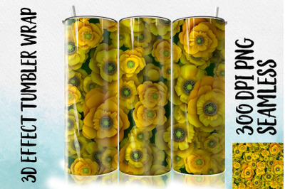 3D Buttercup Tumbler Wrap 3