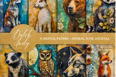 Forest Animals Junk Journal Papers