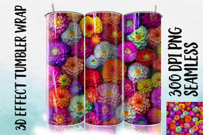 3D Zinnia Tumbler Wrap 1