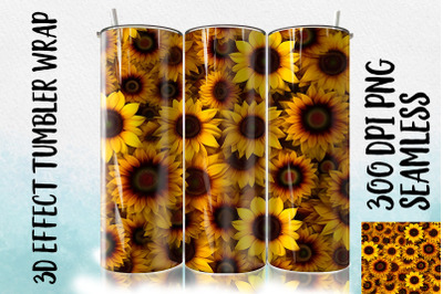 3D Sunflower Tumbler Wrap 1