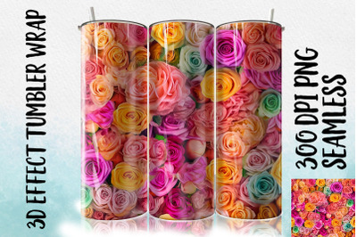 3D Rose Tumbler Wrap 1