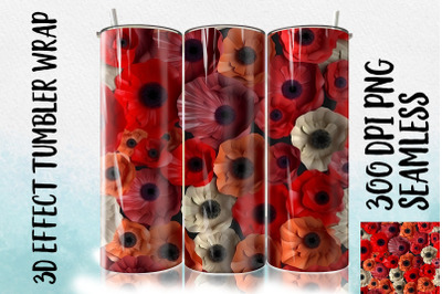 3D Poppy Tumbler Wrap 1