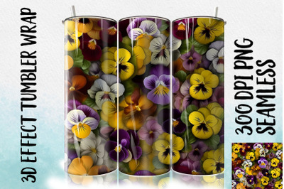 3D Pansy Tumbler Wrap 1