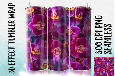 3D Orchid Tumbler Wrap 1