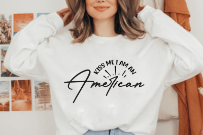 kiss me i am an american svg