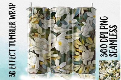 3D Magnolia Tumbler Wrap 1