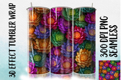 3D Lotus Tumbler Wrap 1