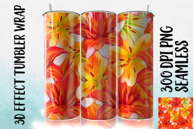 3D Lily Tumbler Wrap 1