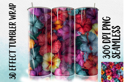 3D Hibiscus Tumbler Wrap 1