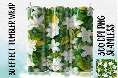 3D Gardenia Tumbler Wrap 1