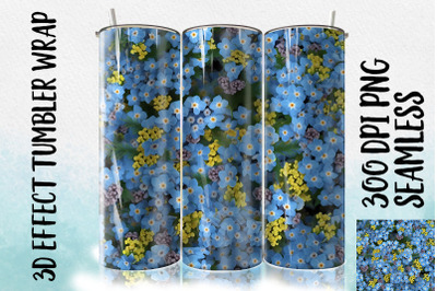 3D Forget-me-not Tumbler Wrap 1