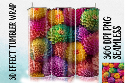 3D Dahlia Tumbler Wrap 1