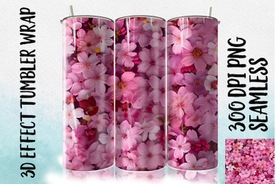 3D Cherry Blossom Tumbler Wrap 1