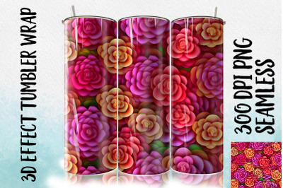 3D Camellia Tumbler Wrap 1