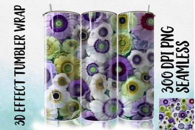 3D Anemone Tumbler Wrap 1