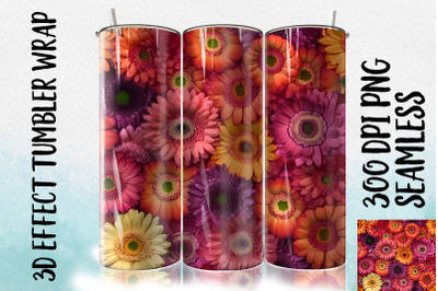 3D Gerbera Tumbler Wrap