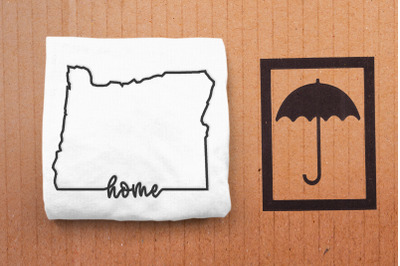 Oregon Home State Outline | Embroidery