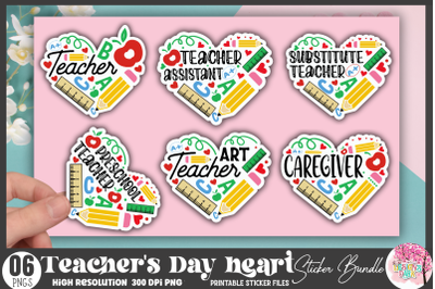 Teacher&#039;s Day Heart Sticker Bundle