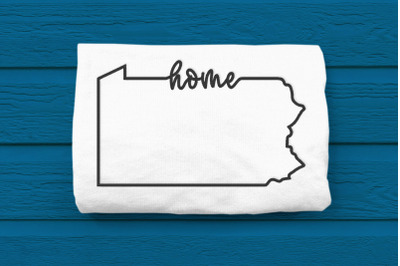 Pennsylvania Home State Outline | Embroidery