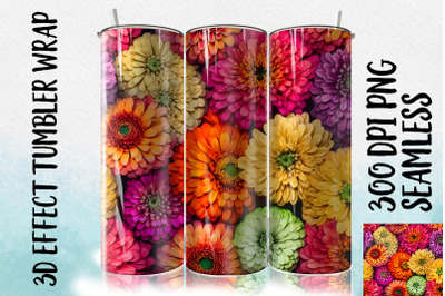 3D Zinnia Tumbler Wrap