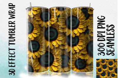 3D Sunflower Tumbler Wrap