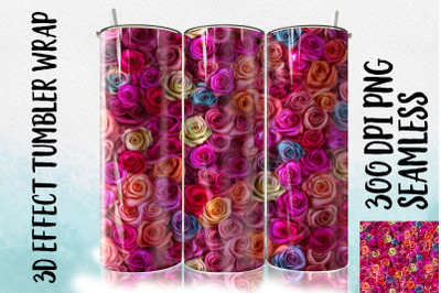 3D Rose Tumbler Wrap