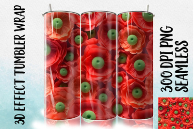 3D Poppy Tumbler Wrap