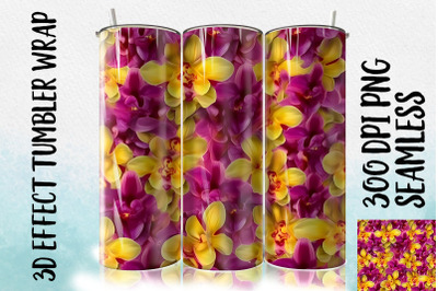 3D Orchid Tumbler Wrap