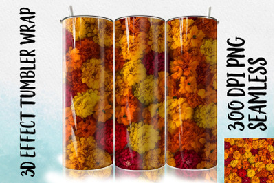 3D Marigold Tumbler Wrap