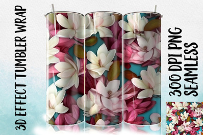 3D Magnolia Tumbler Wrap