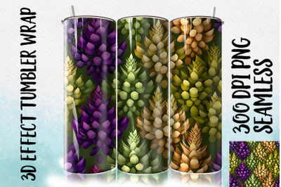 3D Lupine Tumbler Wrap