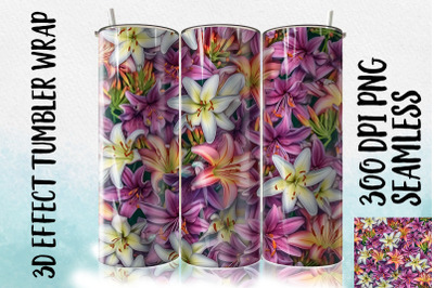 3D Lily Tumbler Wrap