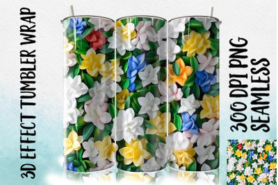 3D Gardenia Tumbler Wrap