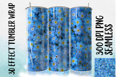 3D Forget-me-not Tumbler Wrap