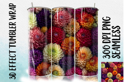 3D Dahlia Tumbler Wrap