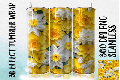 3D Daffodil Tumbler Wrap