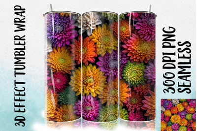 3D Chrysanthemum Tumbler Wrap